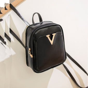 Balo Nữ Da Mềm V  Thời Trang Thanh Lịch BL22 Màu Đen