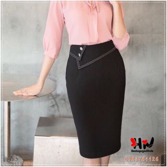 CHÂN VÁY BÚT CHÌ VNXK HAI KHUY SẮT - CHÂN VÁY CÔNG SỞ ĐẸP - CHÂN VÁY BÚT CHÌ VẠT CHÉO -  CHÂN VÁY CÔNG SỞ ĐẸP - hanhnguyenMode