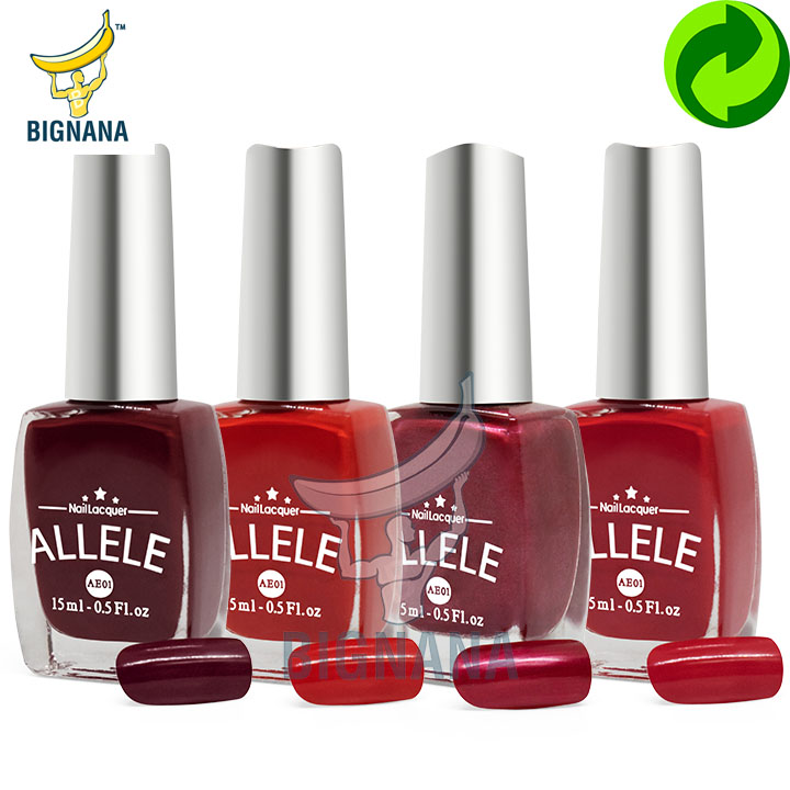 Các Tông Màu Đỏ, Mẫu Mới Sơn Móng Tay Allele - AE01 Chai 15ml An Toàn, Màu Sắc Đa Dạng
