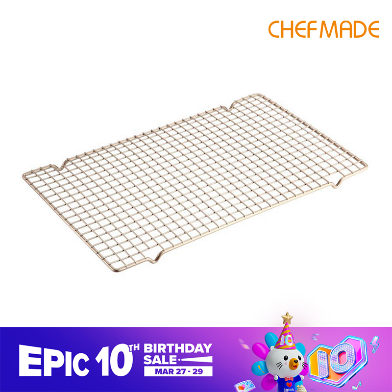 CHEFMADE Khay lưới thoáng khí chống dính hình chữ nhật có kích thước 16 inch dùng để nướng bánh mì WK3004 - INTL