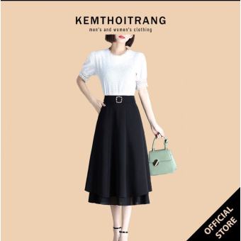 Chân váy xếp ly dài, chân váy g sở, Chất liệu Lụa Tơ HÀN Nhập khẩu cao cấp 100%