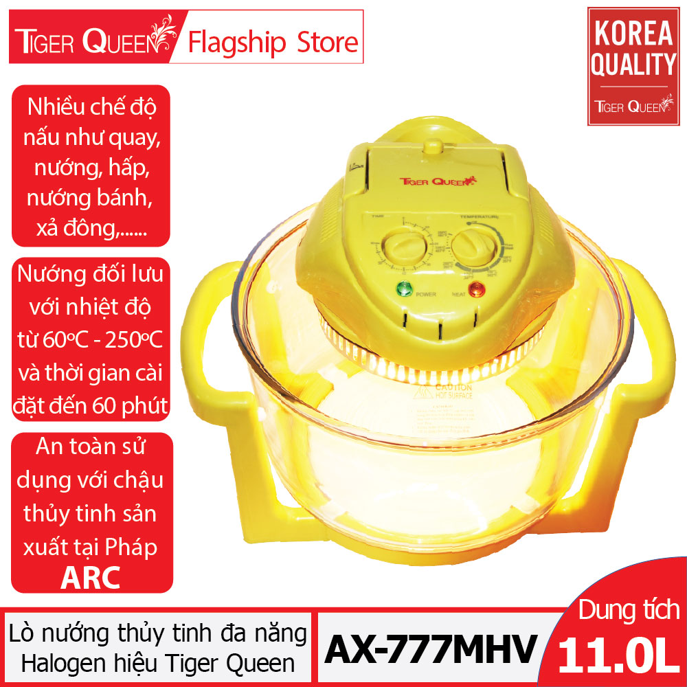 Lò nướng thủy tinh halogen Tiger Queen AX-777MHV - Hàng chính hãng