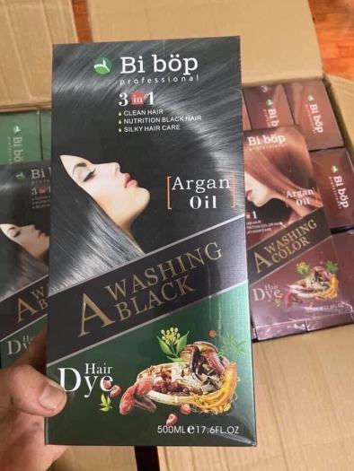 DẦU GỘI ĐEN/NÂU TÓC BIBOP NHUỘM PHỦ BẠC THẢO DƯỢC  NHUỘM TÓC TẠI NHÀ AN TOÀN