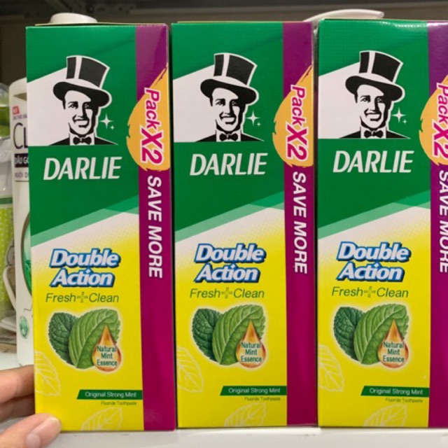Kem đánh răng Darlie ông tây bạc hà 170g x 2 tuýp