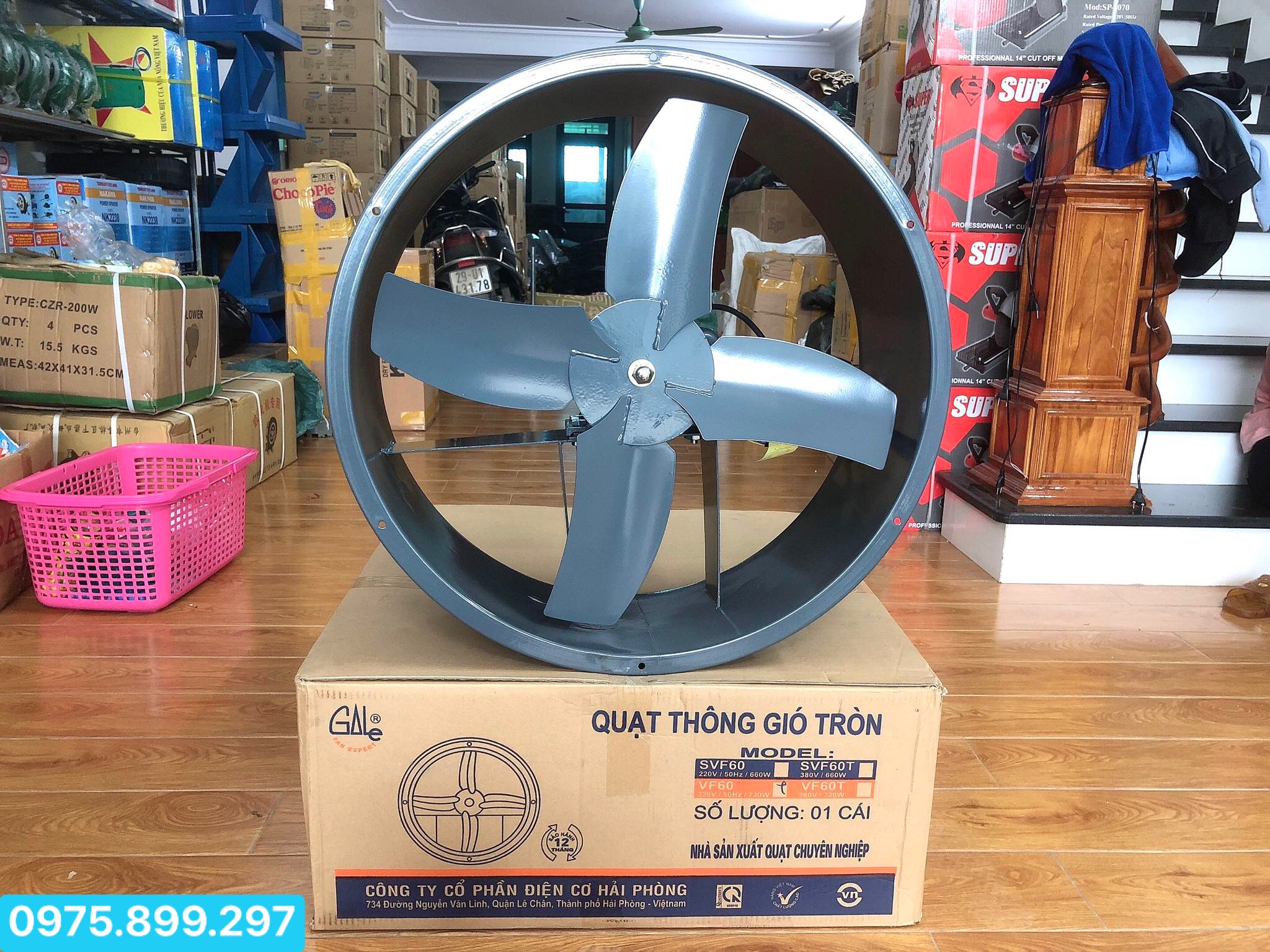 Quạt thông gió - Quạt tròn tản nhiệt - Quạt hướng trục - Đường Kính 600
