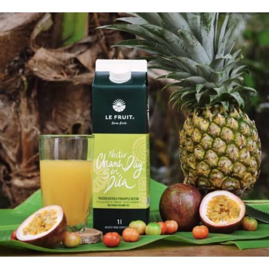 Nước ép nectar dứa, sơ ri, chanh dây 1L Le Fruit