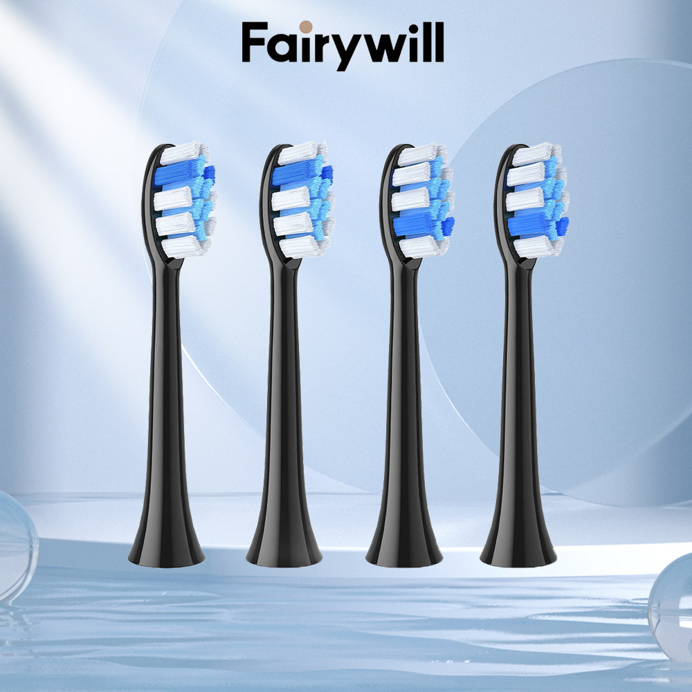 Fairywill đầu bàn chải đánh răng điện p11 đầu thay thế 4 cái cho p11 t9 p80