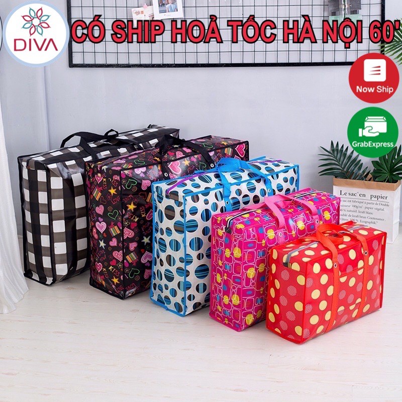 TÚI DỨA BẠT 90 phân 💝freeship💝 Túi Đựng Đồ Có Dây Kéo Tiện Lợi Thích hợp Đựng Quần Áo, chăn màn