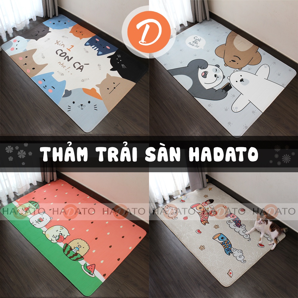 [HCM]Thảm trải sàn Thảm phòng khách trang trí nội thất chất liệu bông nỉ mịn cao cấp style hoạt hình cute - TPK 3