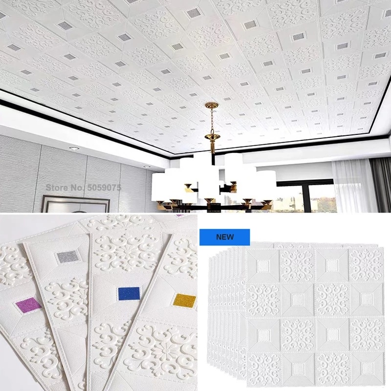 Combo 10 Xốp dán tường hoa văn 3d dày 3mm khổ 35*35 cm. xốp dán tường phòng ngủ-phòng khách đẹp, xốp dán tường giá rẻ, sỉ xốp dán tường, xốp dán tường giả da