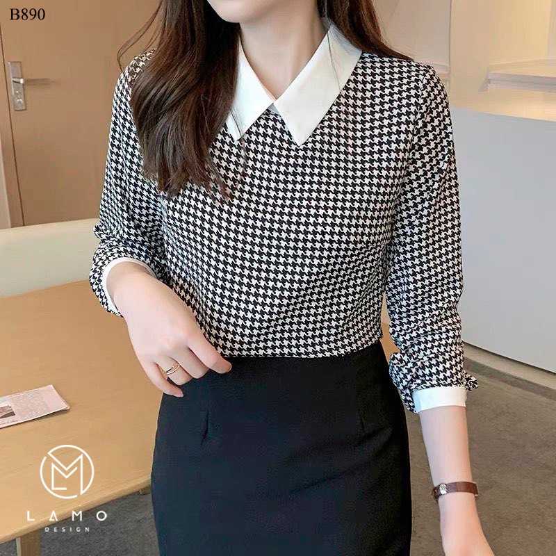 Áo sơ mi nữ lụa mango sang trọng -B890