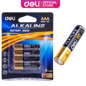 Deli E18505 Alkaline Battery AAA LR03 4pcs Black