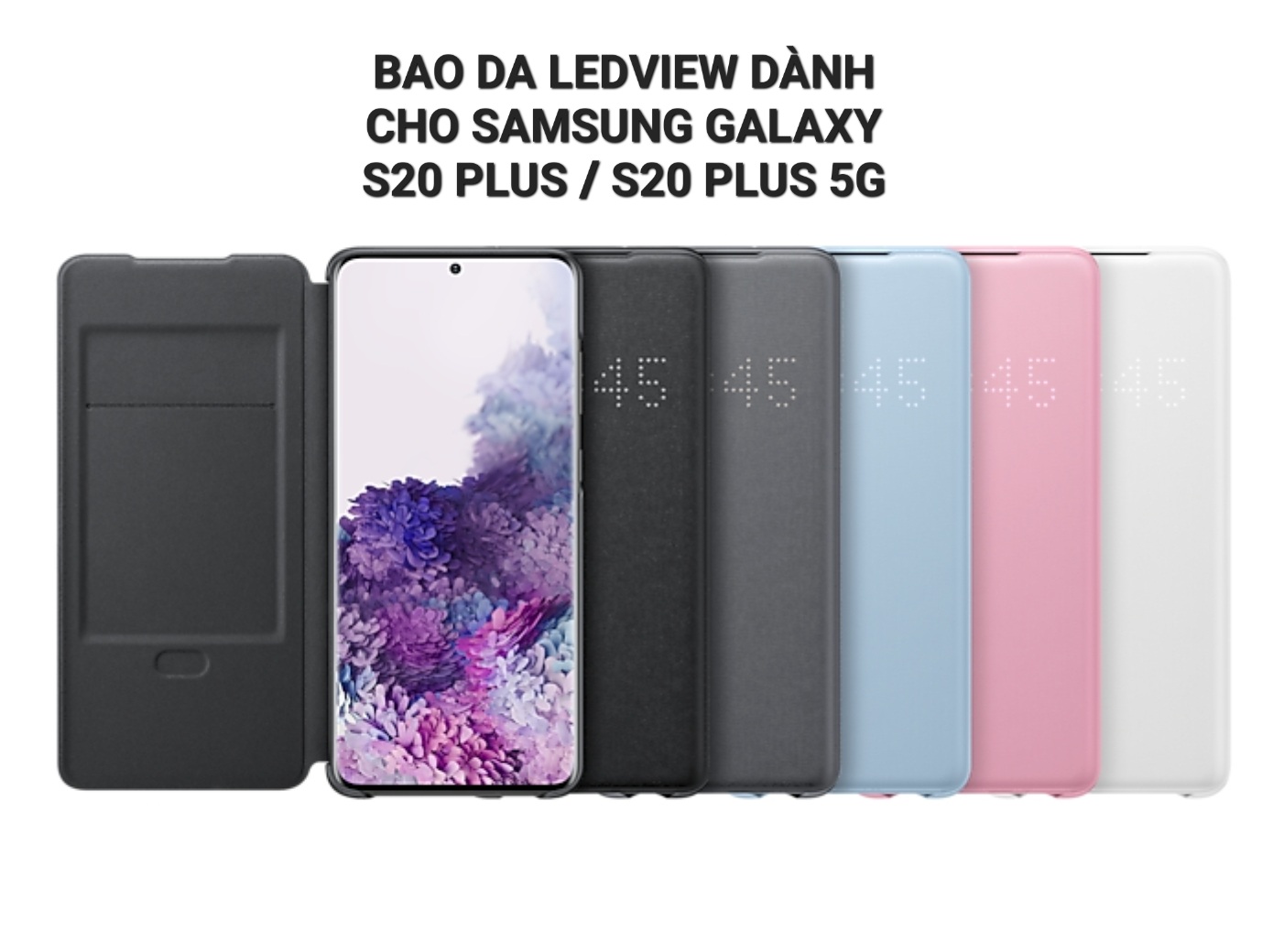 Bao da smart led view samsung galaxy s20+ / s20+ 5g - hàng chính hãng nguyên seal