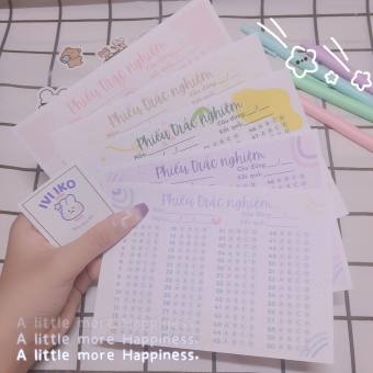 Combo phiếu trắc nghiệm phong cách Cổ điển để đánh dấu đánh án cho đề ôn tập hoặc đề thi (10.5x14.8cm) | IVI IKO