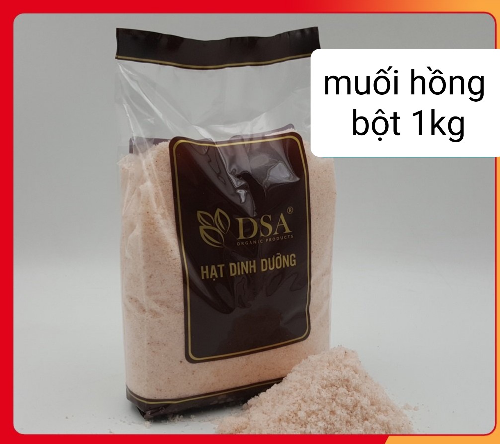 MUỐI HỒNG DẠNG BỘT NHẬP KHẨU TÚI 1Kg