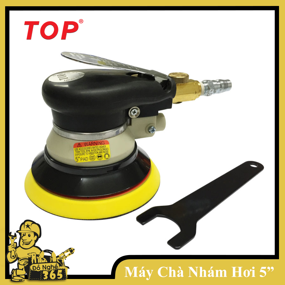 Máy chà nhám tròn 5" Bằng khí nén Top , máy dùng hơi chuyên dùng chà nhám, đánh bóng bề mặt trên nhiều chất liệu khác nhau