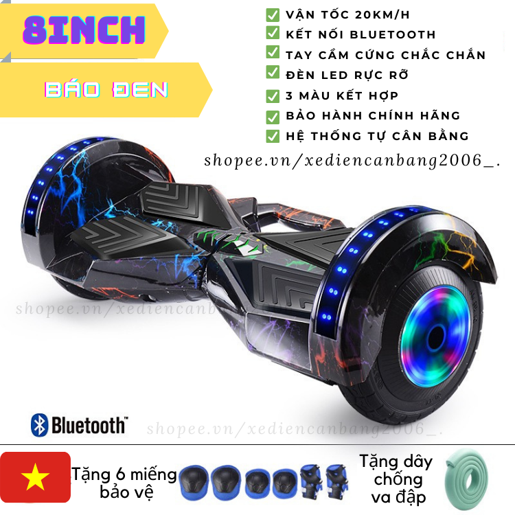 [HCM][ Siêu Phẩm Black Panther ] Xe điện cân bằng màu siêu phẩm báo đen 8 inch đầy đủ chức năng