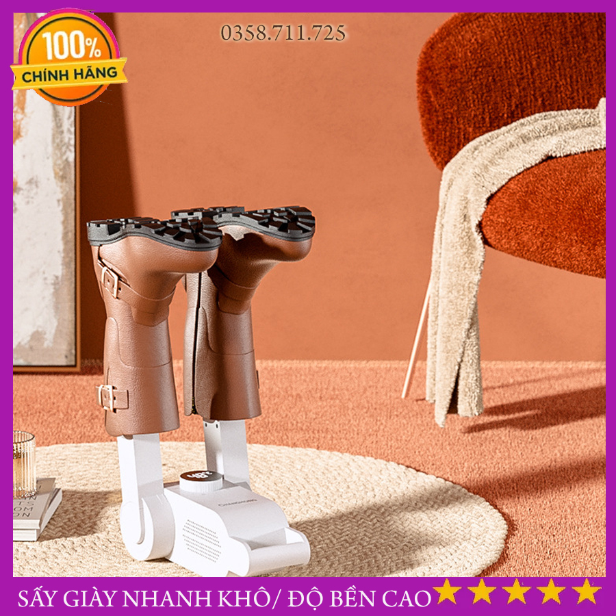 Máy sấy giày khử khuẩn bằng ion âm loại mới Micoco, có thể kéo dài ống sấy và có muối hồng khử khuẩn