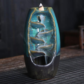 Lư Xông Trầm Chảy Ngược - Thác Nụ Trầm &  Thác Khói Gốm Sứ, Lư Tỏa Hương - Lư Xông Trầm