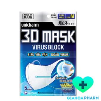 Khẩu trang Unicharm 3D Mask (Virus Block)