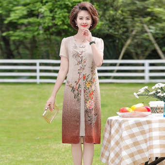 đầm trung niên nút tàu dự tiệc tôn da 2020