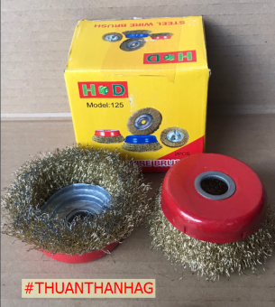 Chổi đánh rỉ sắt, chén cước thau đánh rỉ dùng cho máy mài cầm tay loại 100mm ( Combo 2 cái )