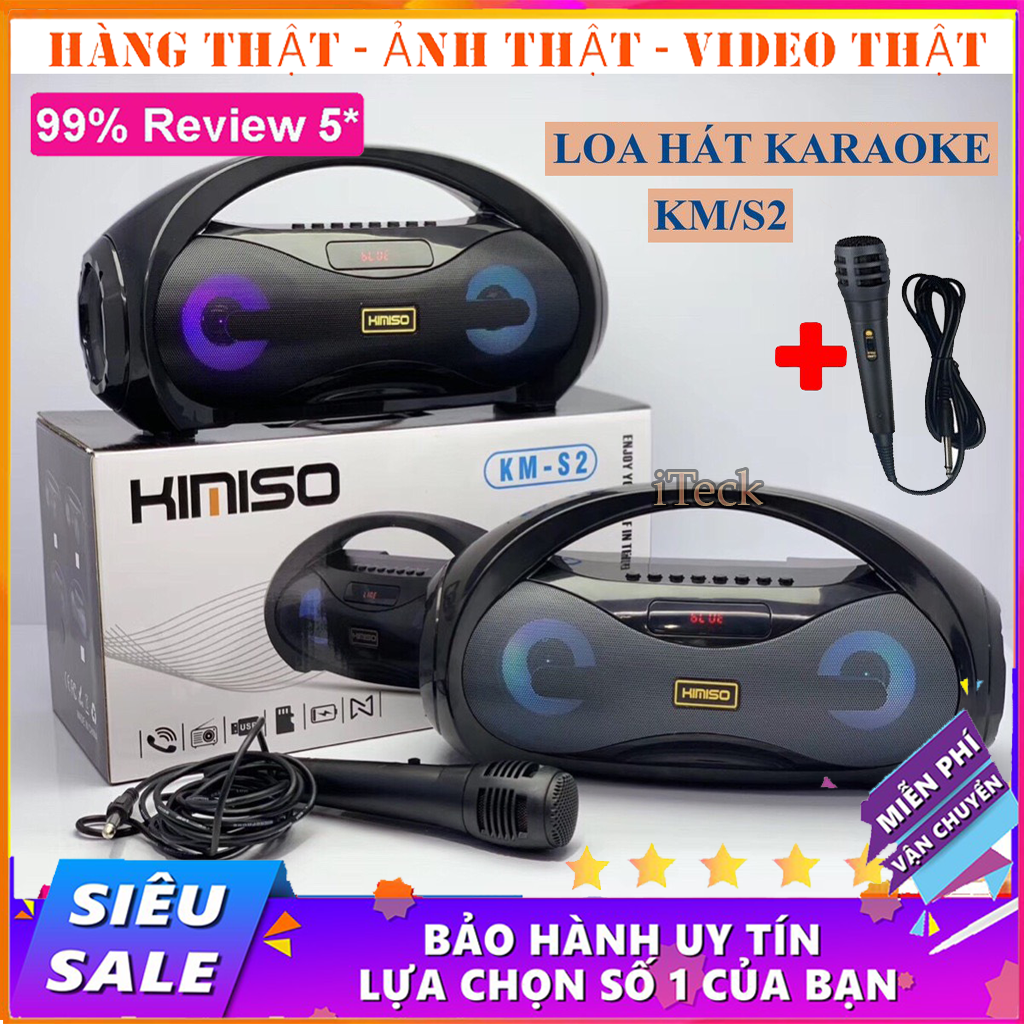 Tặng Kèm Micro Loa Bluetooth Karaoke Kimiso KMS2