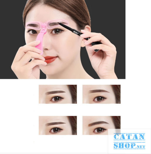 Khuôn kẻ chân mày cầm tay Dụng cụ trang điểm bộ 4 hoặc 8 kiểu siêu xinh Khung kẻ định hình lông mày-CMCamTay