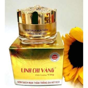 KEM SẠCH MỤN THÂM TRẮNG DA MỜ SẸO LINH CHI VÀNG 25G