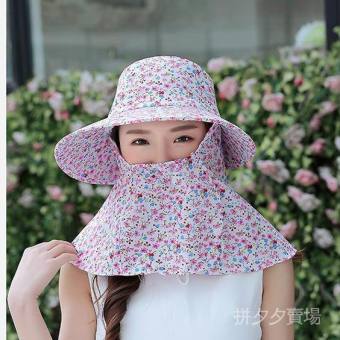 Mũ thô HOA khăn che mặt - bảo vệ làn da