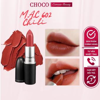 Son Mac 602 Chill - Đỏ gạch Màu đẹp nhất dòng matte Siêu hot 602 3g