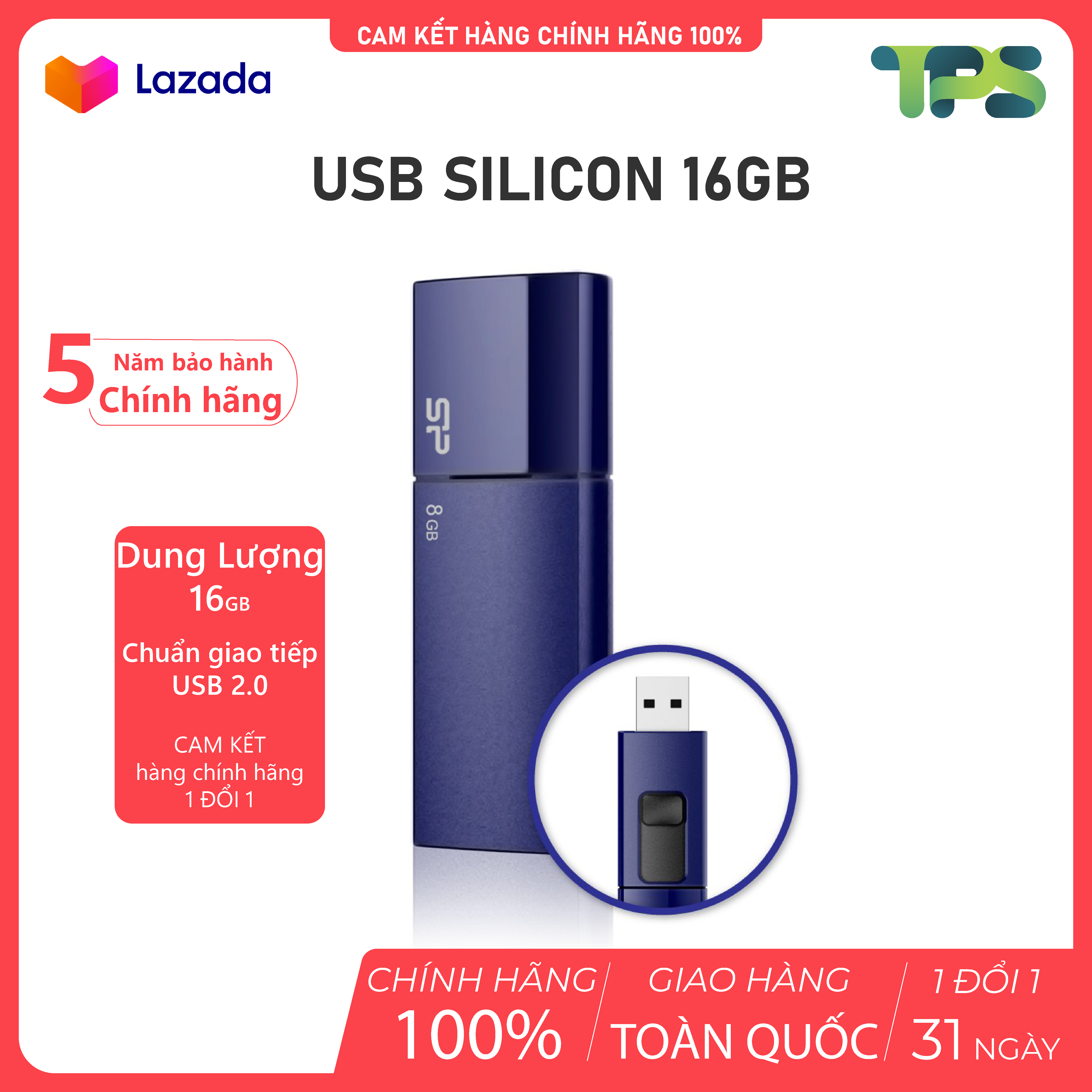 Usb 16gb silicon power | usb giá rẻ | usb 2.0 | hàng chính hãng bảo hàng 2 năm | tpst shop