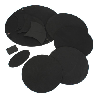10Pcs Bass Snare Drums Soundoff/ Quiet Mute Silencer Drumming Practice Pad Set NEW June 2018 - 2 10Pcs Bass Snare Drums Soundoff/ Quiet Mute Silencer Drumming Practice Pad Set NEW - 2