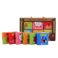 6 Pcs Baby Kids Mini Handy Early Educational Soft Cloth Book Fruit Animal Alphabet Figure Shape Color Book for 0-3 Years Old Kids - intl