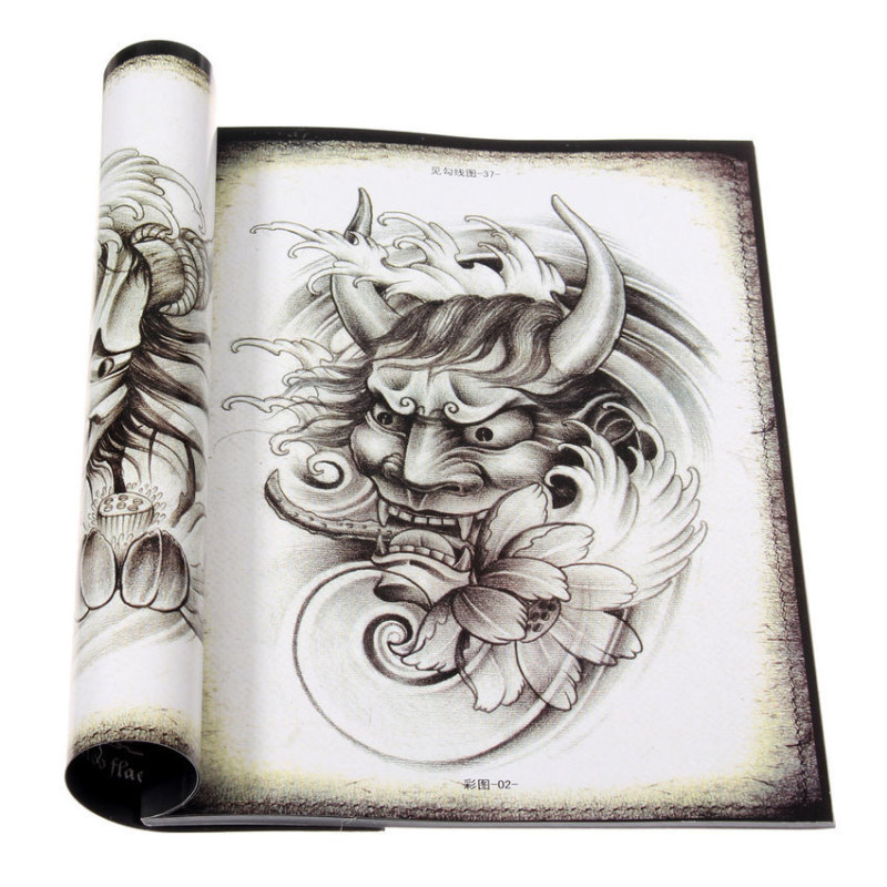 S & F 70 PagesTraditional Chinese Tattoo Manuscripts Flash
Design Sketch Art Book
