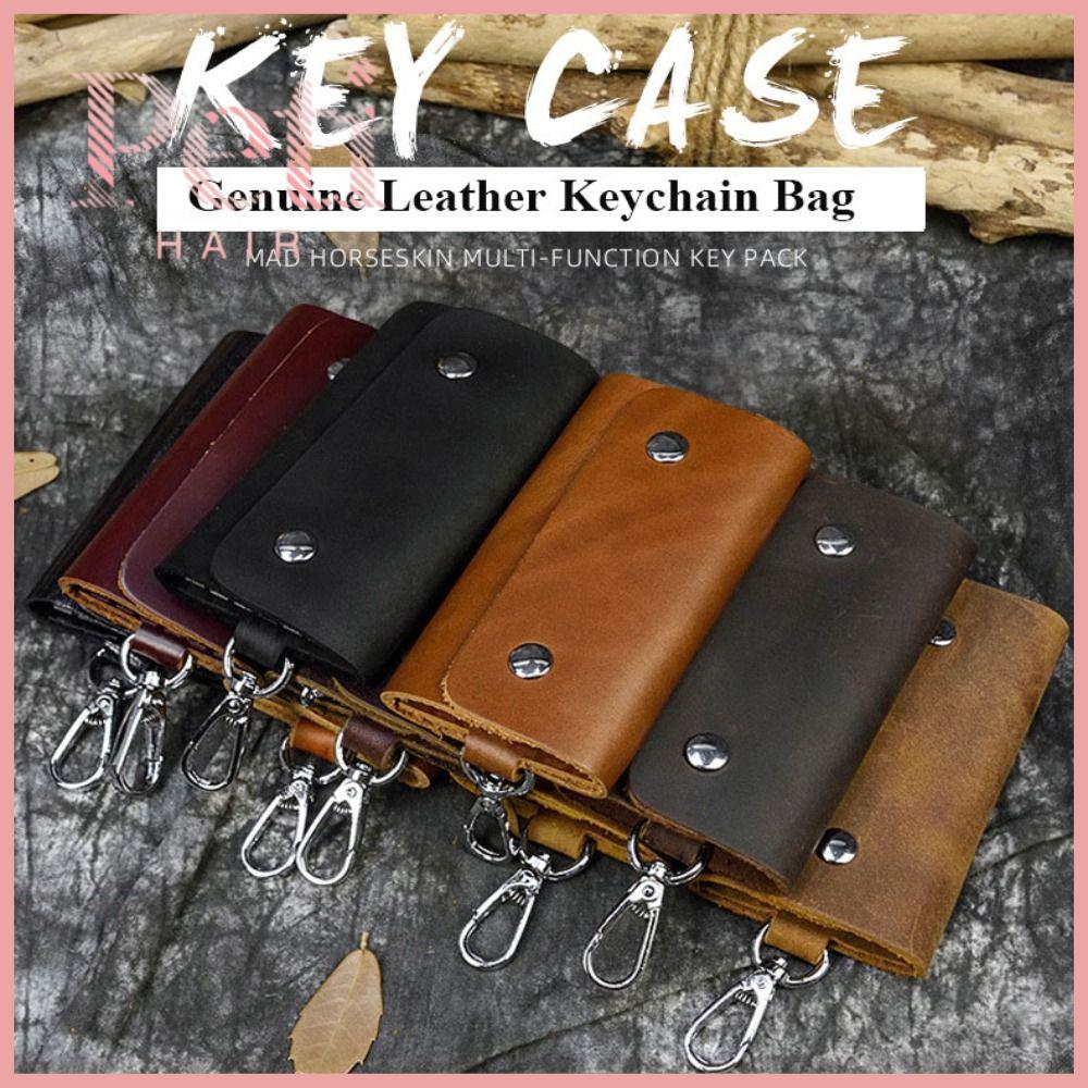 Keychain Zipper Pouch New Genuine Leather Key Pouch Porta Chave