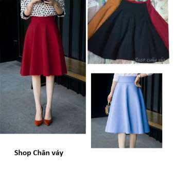 Full size S-5xl- Chân váy nữ- Chân váy xòe Vintage dài qua gối siêu xinh
