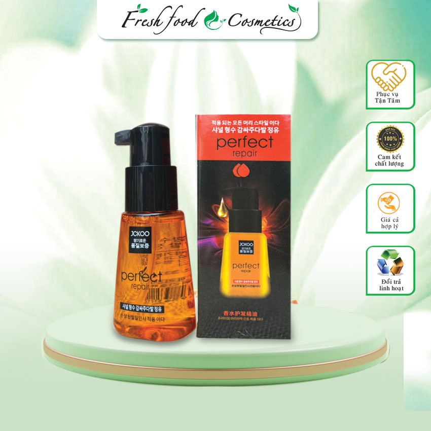 Tinh dầu dưỡng tóc Jckoo phục hồi hư tổn dưỡng tóc uốn khô xơ tóc nhuộm giúp giữ nếp tạo nếp tóc mềm mượt - freshfood & cosmetic
