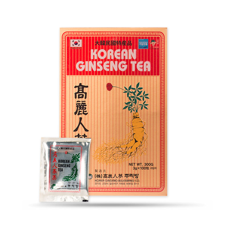 Trà hồng sâm Hàn Quốc Buleebang hộp 300g dạng túi hòa tan, trà sức khỏe tăng cường sinh lực