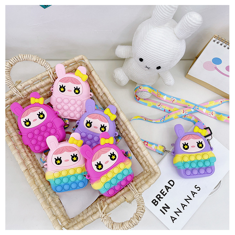 Pop it Túi Xách Ấn Bong Bóng Silicon Pop it Đựng Đồ Chơi Siêu Đang Yêu Cho Bé