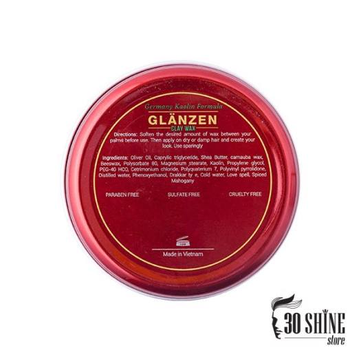 Sáp vuốt tóc nam Glanzen 30Shine phân phối chính hãng 60g tạo kiểu cực chất  không bóng giữ nếp 24h  Tạo kiểu tóc  TheFaceHoliccom