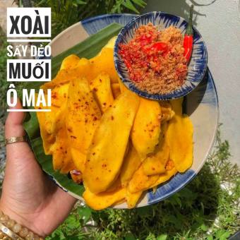 Xoài Sấy Muối Ô Mai Lon 500Gram - Xoài Sấy Muối Ớt - Xoài Sấy Cay