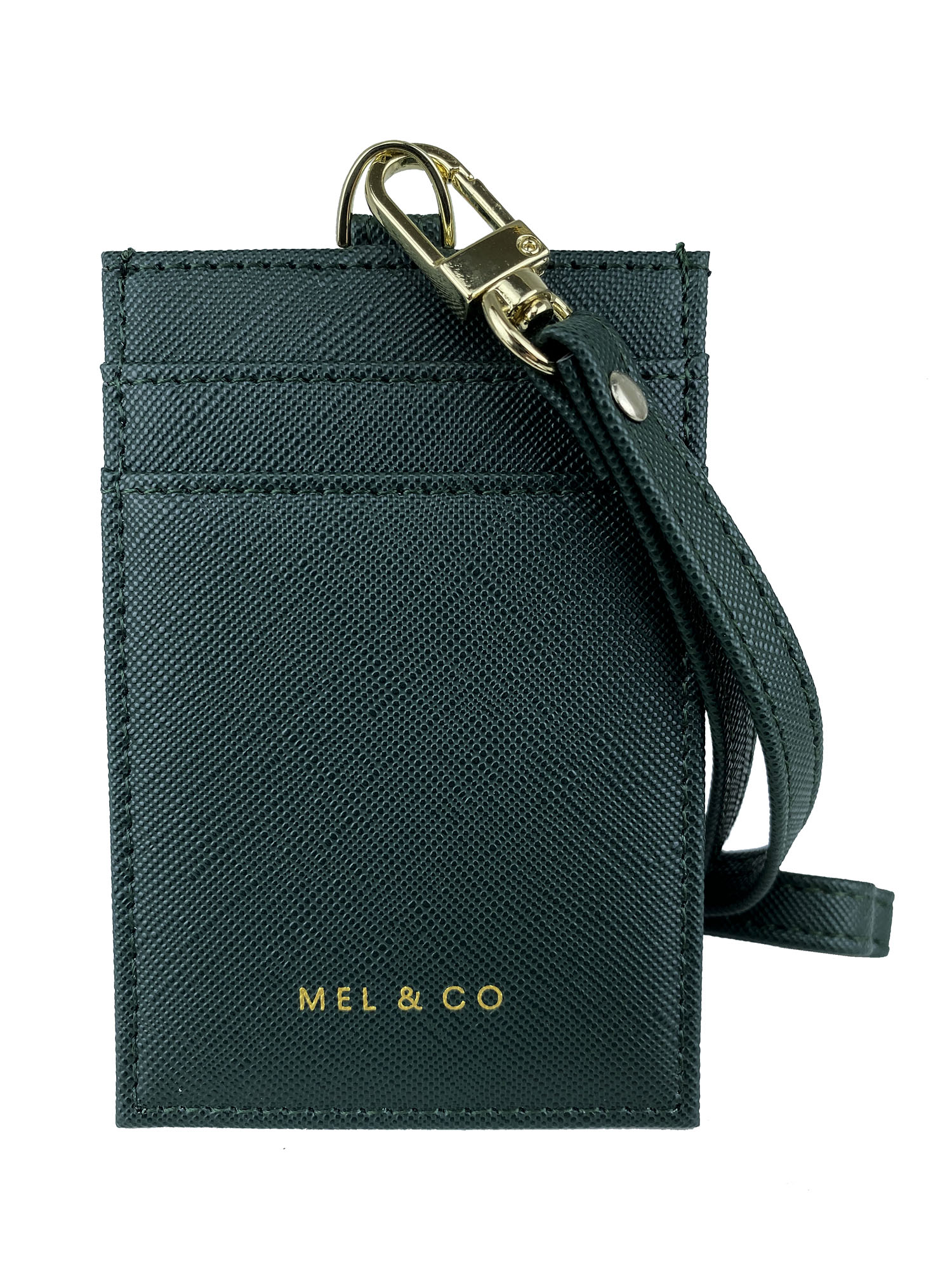 Buy Mel&Co Saffiano-Effect Zip-Up Lanyard Card Holder 2023 Online