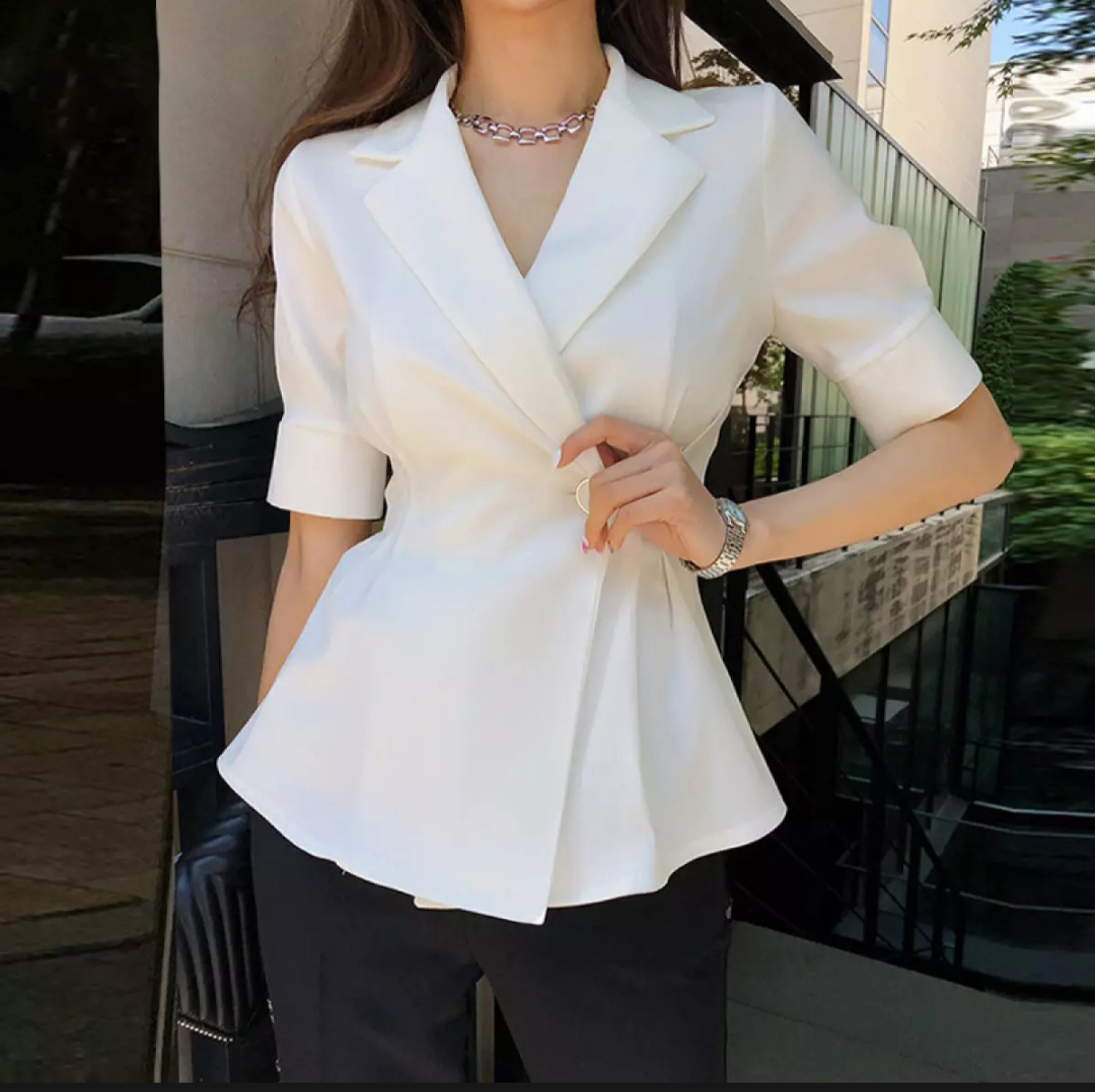 Áo vest blazer công sở- áo khoác vest nữ tay ngắn thanh lịch