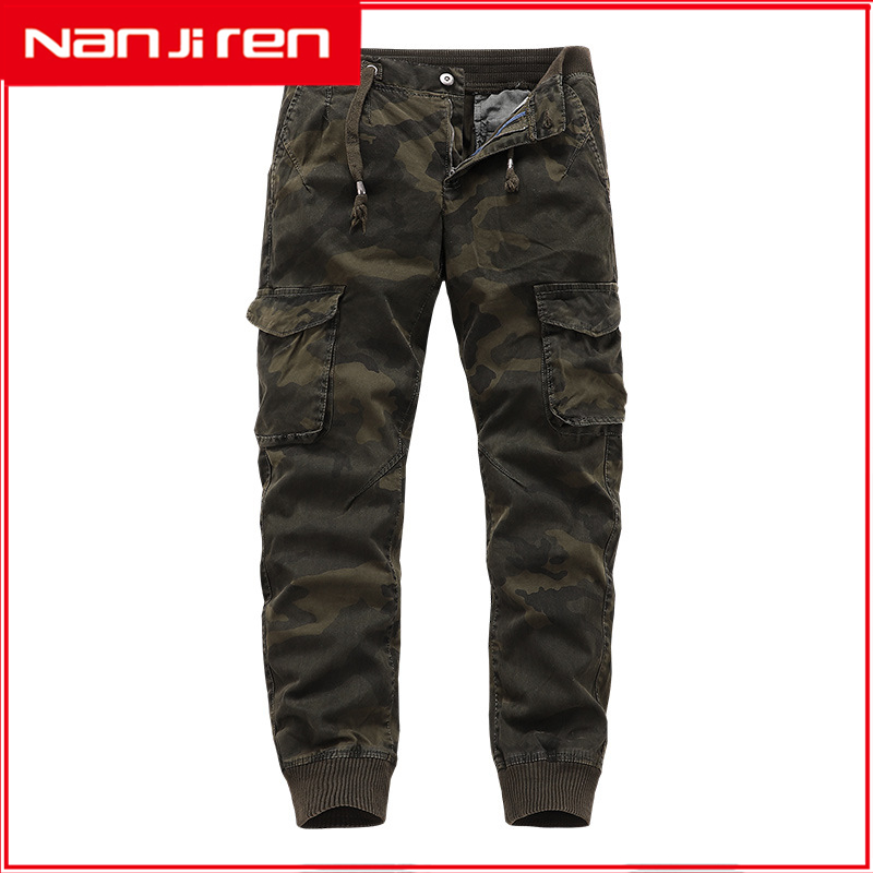 Nanjiren Spring Summer Men Cargo Pants Casual Cotton Trousers Big Pockets  Plus Size Outdoor Hiking Long Trousers （outdoor）