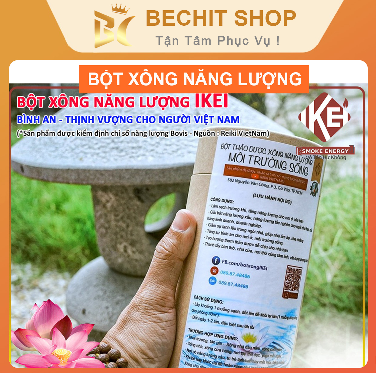 Bột xông nhà ikei - thảo dược xông năng lượng ikei | dành cho nhà cửa, nơi kinh doanh