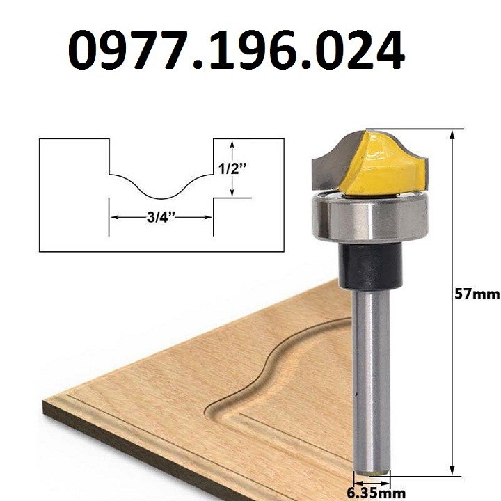 Mũi phay gỗ dánh chỉ pano - Mũi soi gỗ 6,35mm - Hàng xuất khẩu cam kết uy tín chất lượng cao