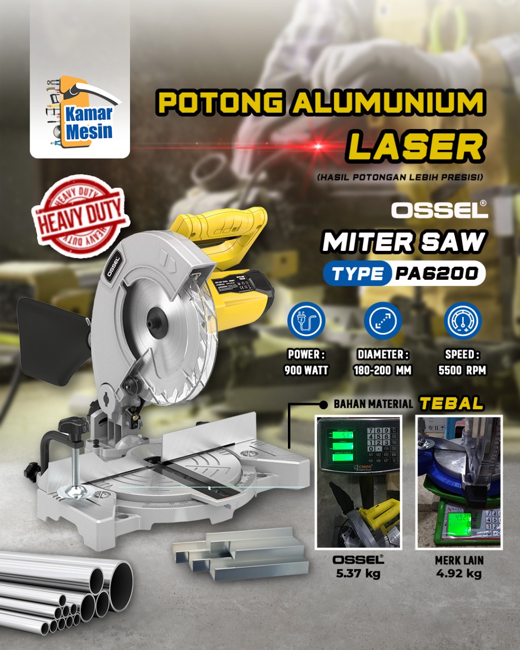 Jual Miter Saw Aluminium 8 Inch Terbaru 