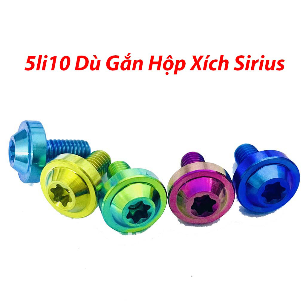 [HCM]ỐC TITAN GR5 5li10 Đầu Dù Carte Sirus-Bọc Sên Sirus