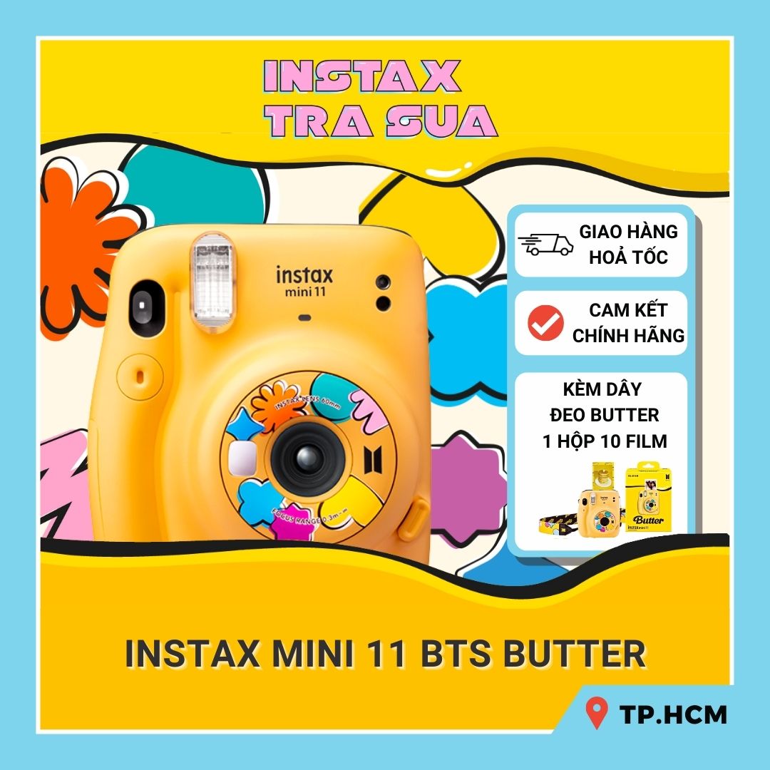 Instax Mini 11 BTS BUTTER - Máy ảnh lấy ngay Fujifilm